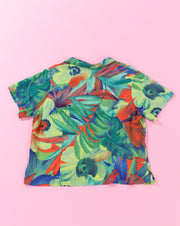 Vintage 80s Jams World Retro Tropical Button Up