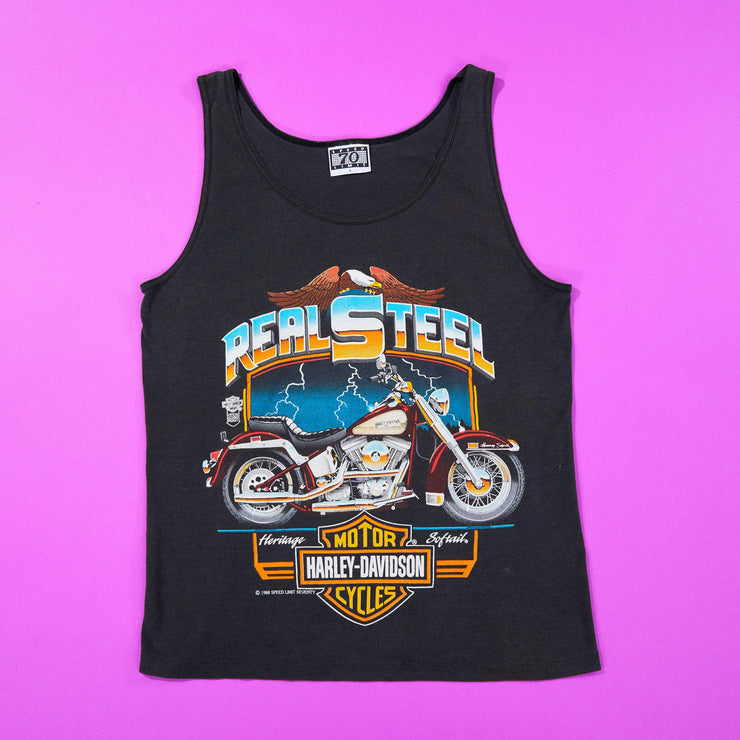 Vintage 1988 Real Steel Harley Davidson Tank Top