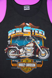 Vintage 1988 Real Steel Harley Davidson Tank Top