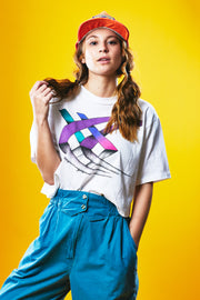 Vintage 80s Asics Crop Top
