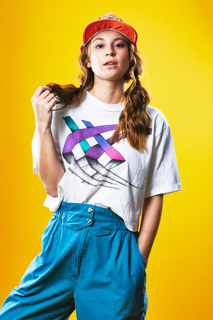Vintage 80s Asics Crop Top