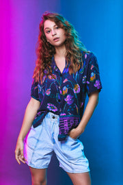 Vintage 80s Paquette Button Up