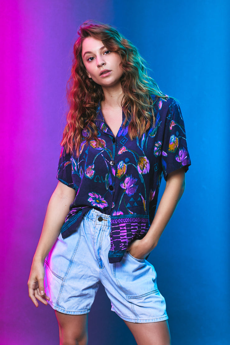Vintage 80s Paquette Button Up