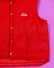 Rare Vintage 70s Coca Cola Puffer Vest