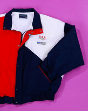 Vintage 80s Swingster Bell South USA Olympics Jacket