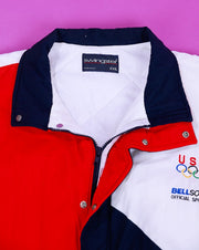 Vintage 80s Swingster Bell South USA Olympics Jacket
