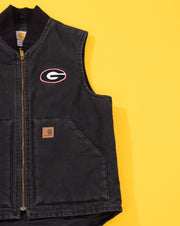 Vintage 90s/Y2K Carhartt Georgia Bulldogs Denim Vest