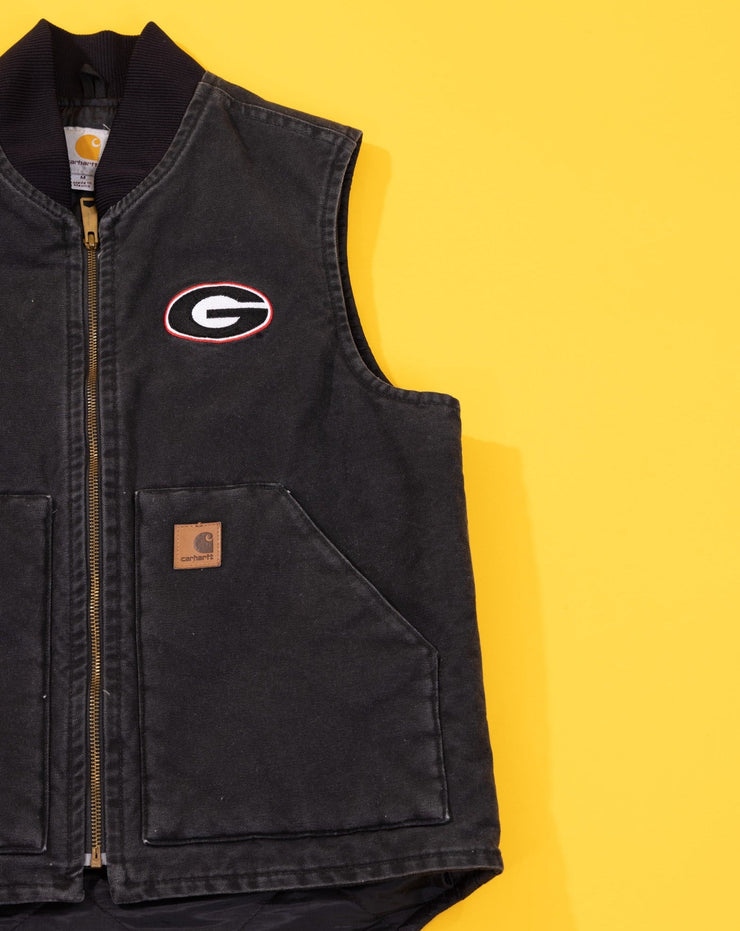 Vintage 90s/Y2K Carhartt Georgia Bulldogs Denim Vest