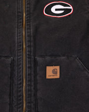 Vintage 90s/Y2K Carhartt Georgia Bulldogs Denim Vest