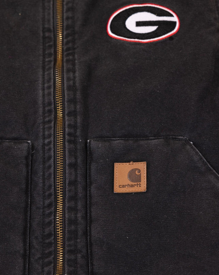 Vintage 90s/Y2K Carhartt Georgia Bulldogs Denim Vest