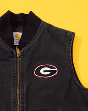 Vintage 90s/Y2K Carhartt Georgia Bulldogs Denim Vest