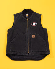 Vintage 90s/Y2K Carhartt Georgia Bulldogs Denim Vest