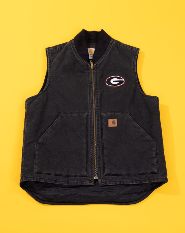Vintage 90s/Y2K Carhartt Georgia Bulldogs Denim Vest