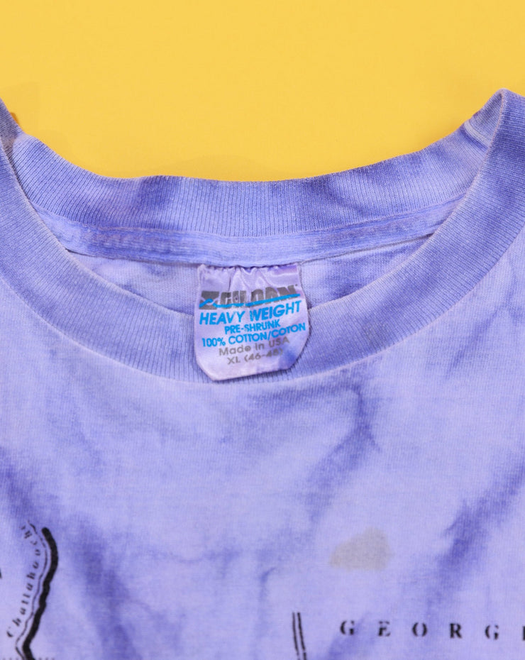 Vintage 90s Florida Map All Over Print T-shirt