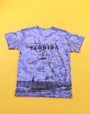 Vintage 90s Florida Map All Over Print T-shirt