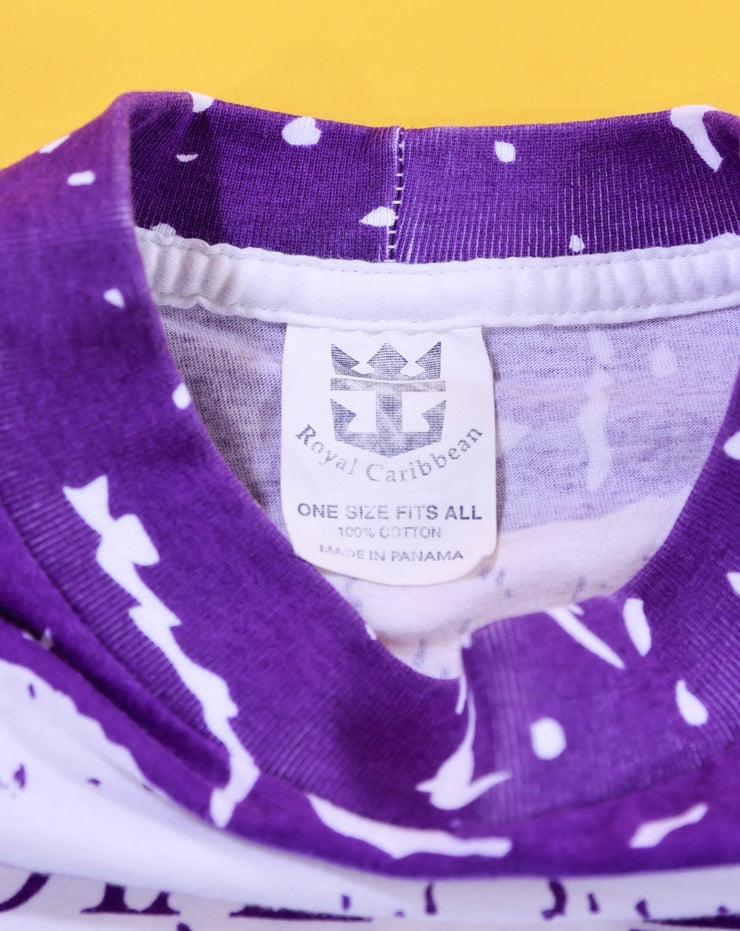 Vintage 90s Royal Caribbean Cruise Line All Over Print T-shirt