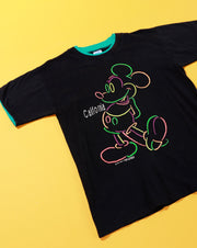 Vintage 90s Disney Mickey Mouse California Neon T-shirt