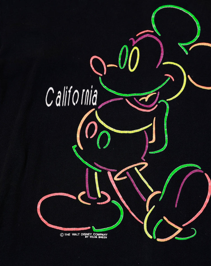 Vintage 90s Disney Mickey Mouse California Neon T-shirt