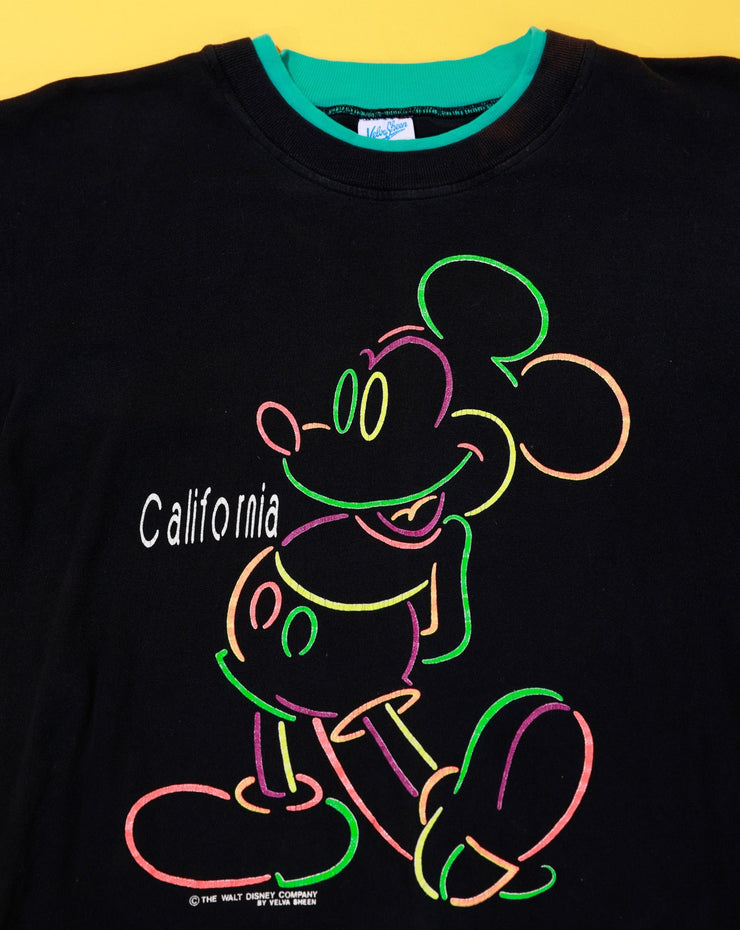 Vintage 90s Disney Mickey Mouse California Neon T-shirt