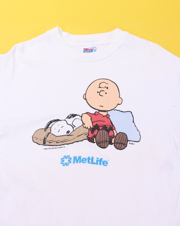 Vintage 90s Charlie Brown Peanuts Metlife T-shirt