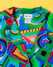 Vintage 80s Nicola Retro Button Up