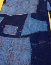 Vintage 70s Denim Patchwork Bell Bottom Jeans