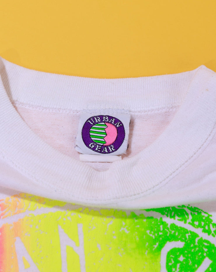 Vintage 80s Urban Surf Beach Gear Neon Crop Top