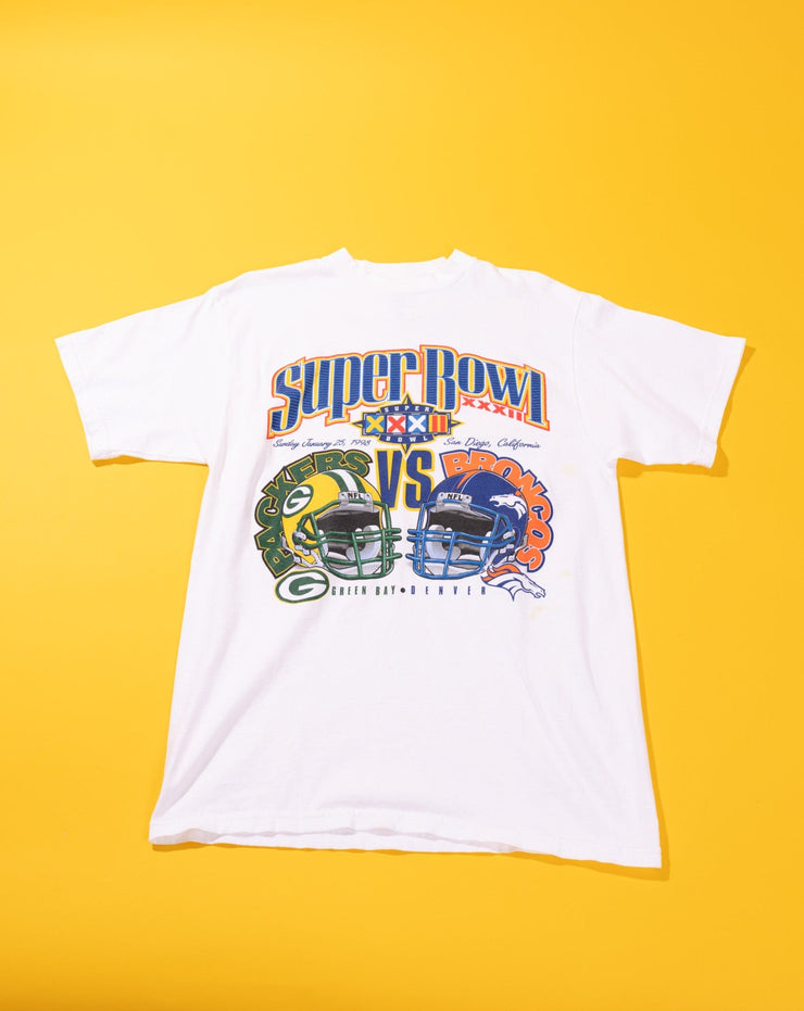 Vintage 1998 Broncos vs Packers Super Bowl XXXII T-shirt
