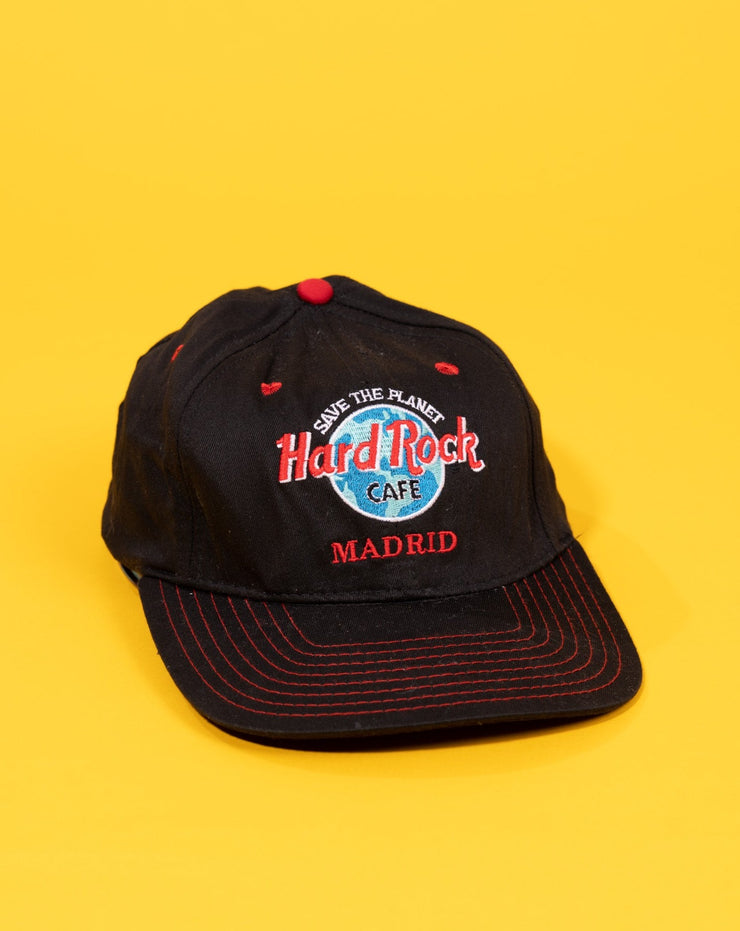 Vintage 90s Save The Planet Hard Rock Cafe Madrid Snapback Hat