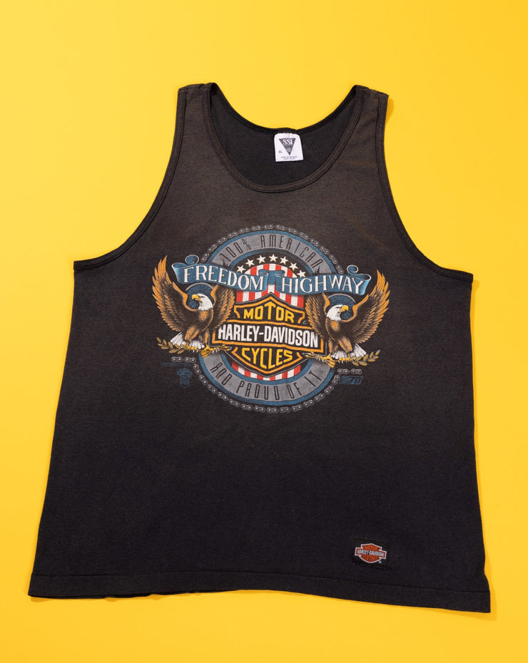 Vintage 1990 Harley Davidson Freedom Highway Tank Top