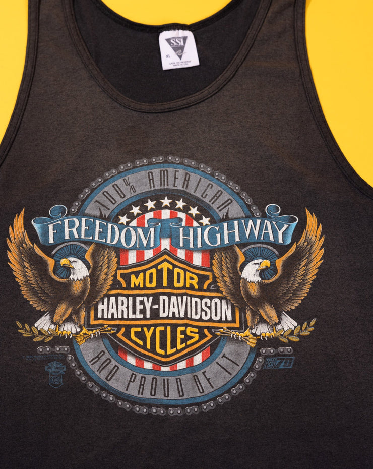 Vintage 1990 Harley Davidson Freedom Highway Tank Top