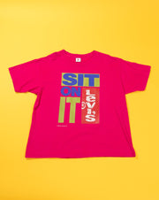 Vintage 1990 Levis 'Sit on it' T-shirt (Pink)