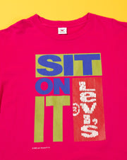 Vintage 1990 Levis 'Sit on it' T-shirt (Pink)