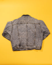 Vintage 80s/90s Salties Black Acid Wash Denim Jacket