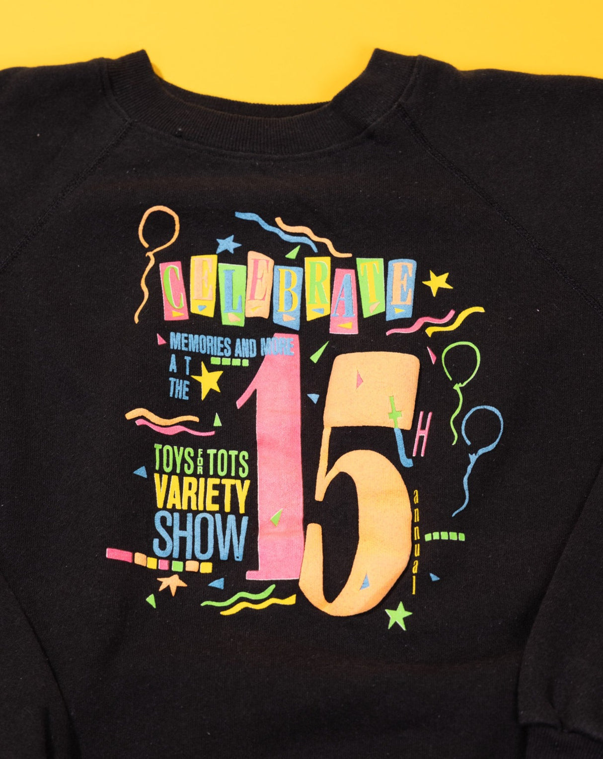 Vintage 80s Celebrate 15th Annual Toys for Tots Crewneck Sweatshirt