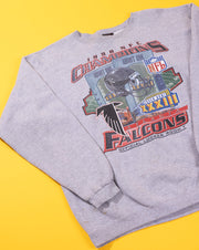 Vintage 1998 Atlanta Falcons NFC Champions Crewneck Sweater