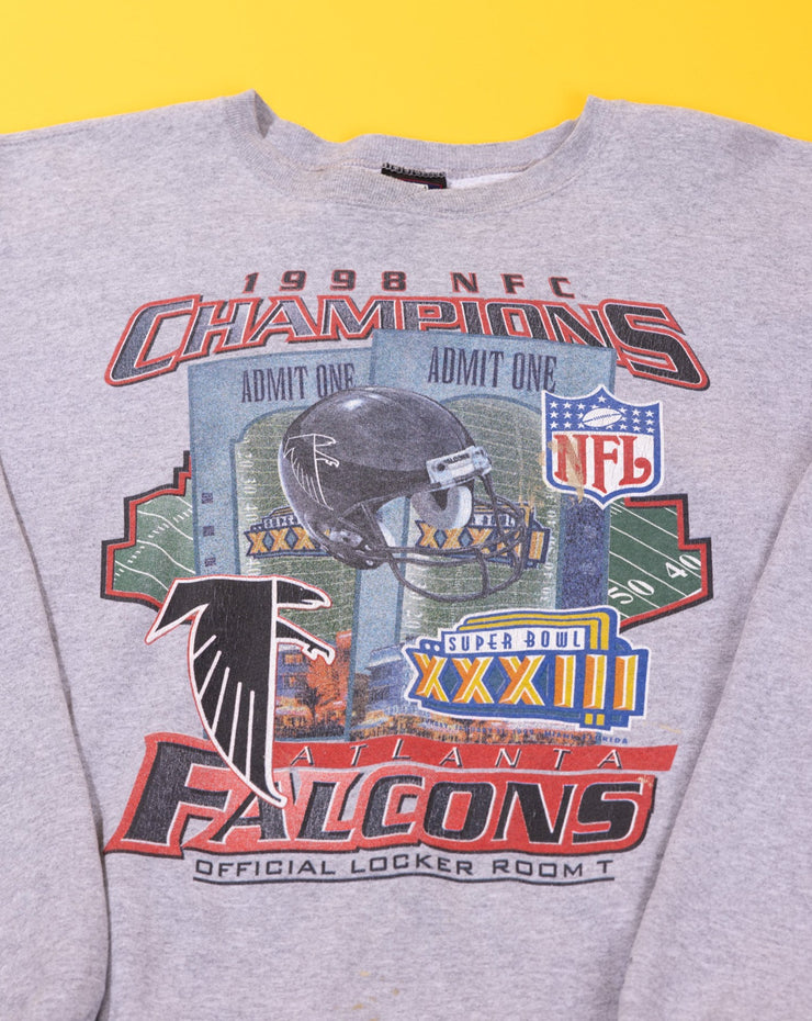 Vintage 1998 Atlanta Falcons NFC Champions Crewneck Sweater