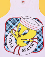 Vintage 1997 Looney Tunes Tweety Bird First Mate Tank Top