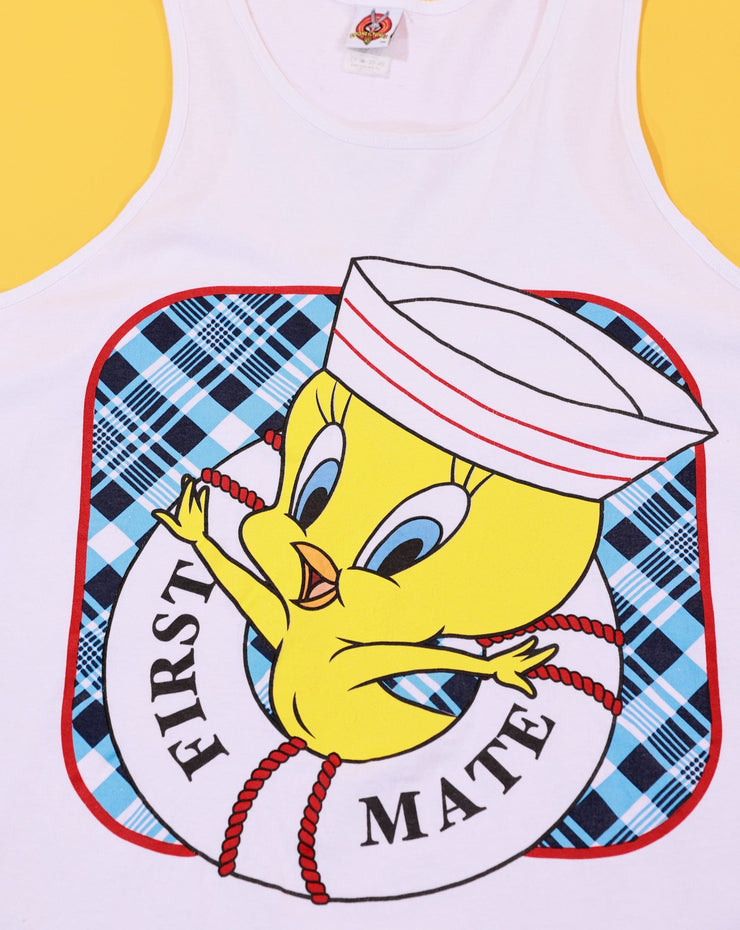 Vintage 1997 Looney Tunes Tweety Bird First Mate Tank Top