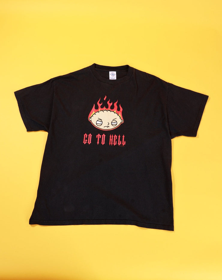 Rare Vintage Y2K 2003 Stewie Family Guy Go To Hell T-shirt
