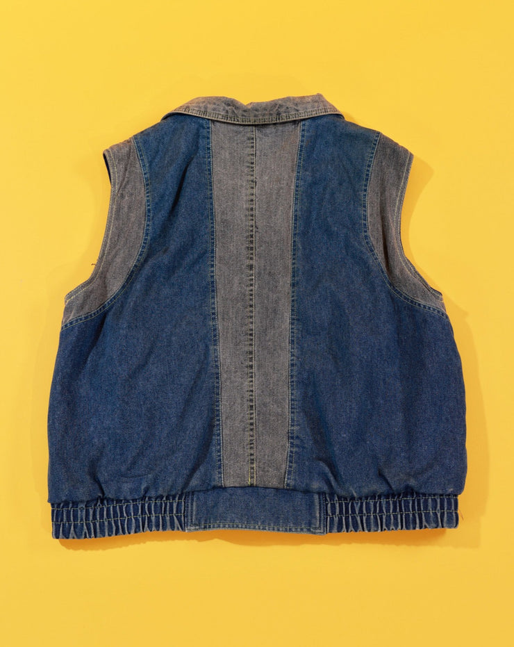 Vintage 80s Izzi two Tone Denim Vest