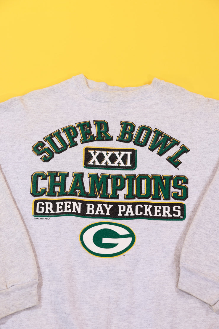 Vintage 1997 Green Bay Packers Super Bowl Champions Crewneck Sweater