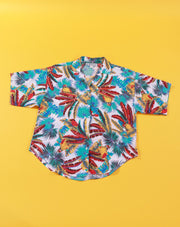 Vintage 80s Caribou Tropical Button Up