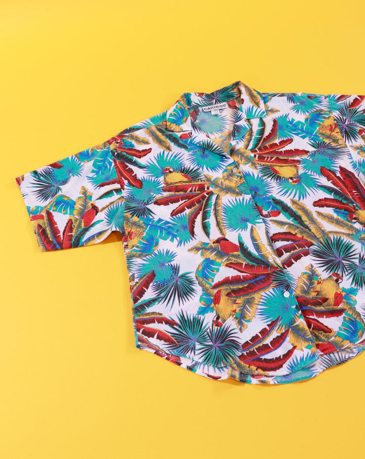 Vintage 80s Caribou Tropical Button Up