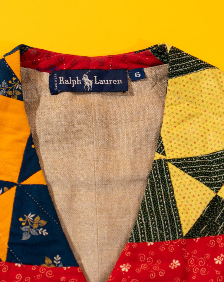 Rare Vintage 80s Ralph Lauren Antique Quilt Vest