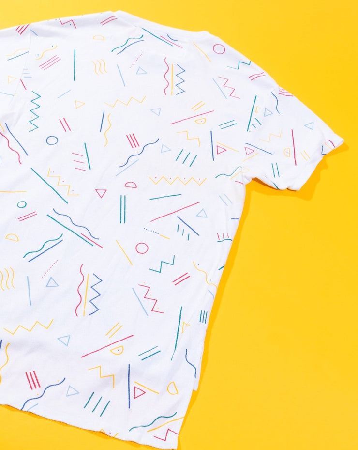 Vintage 80s Back to Back Geometric Shapes T-Shirt