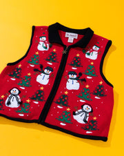 Vintage 90s Bechamel Holiday Sweater Vest