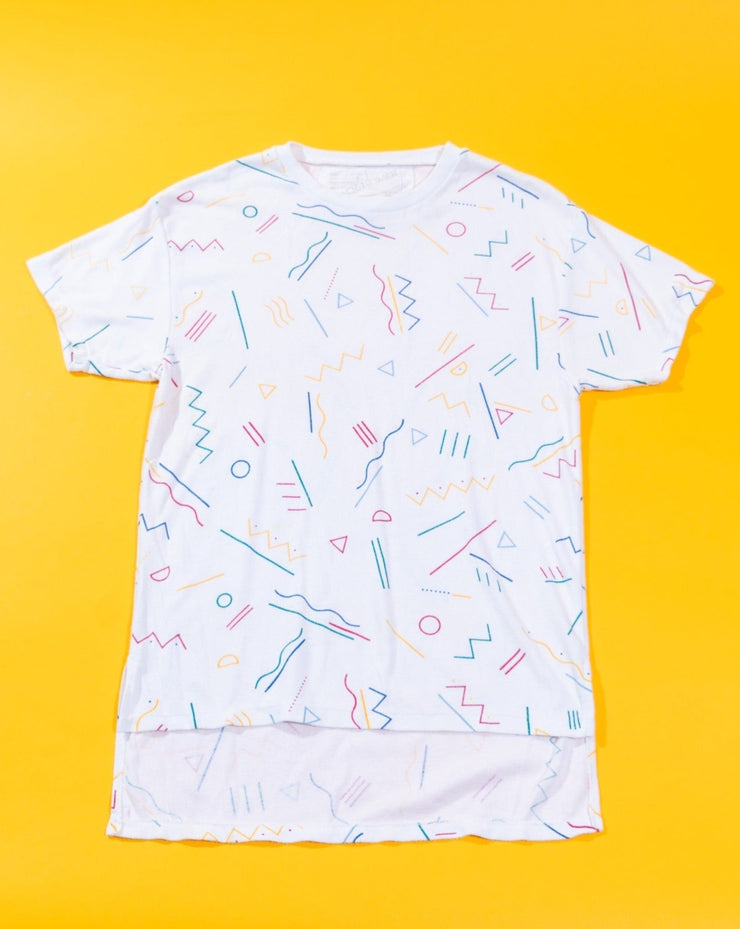 Vintage 80s Back to Back Geometric Shapes T-Shirt