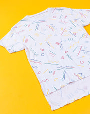 Vintage 80s Back to Back Geometric Shapes T-Shirt