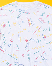 Vintage 80s Back to Back Geometric Shapes T-Shirt